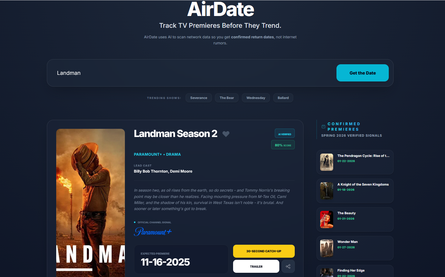 AirDate Intelligence Hub